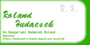 roland hudacsek business card